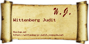 Wittenberg Judit névjegykártya